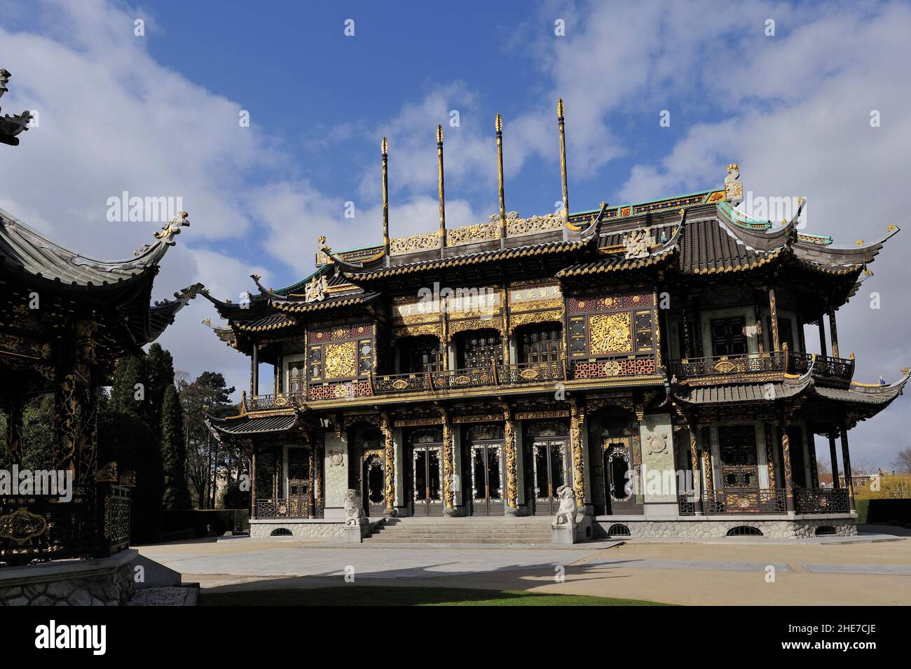 Chinesischer Pavillon, Laken,  Brüssel, Belgien, Europa | Chinese Pavilion, Laeken, Brussels, Europe Stock Photo