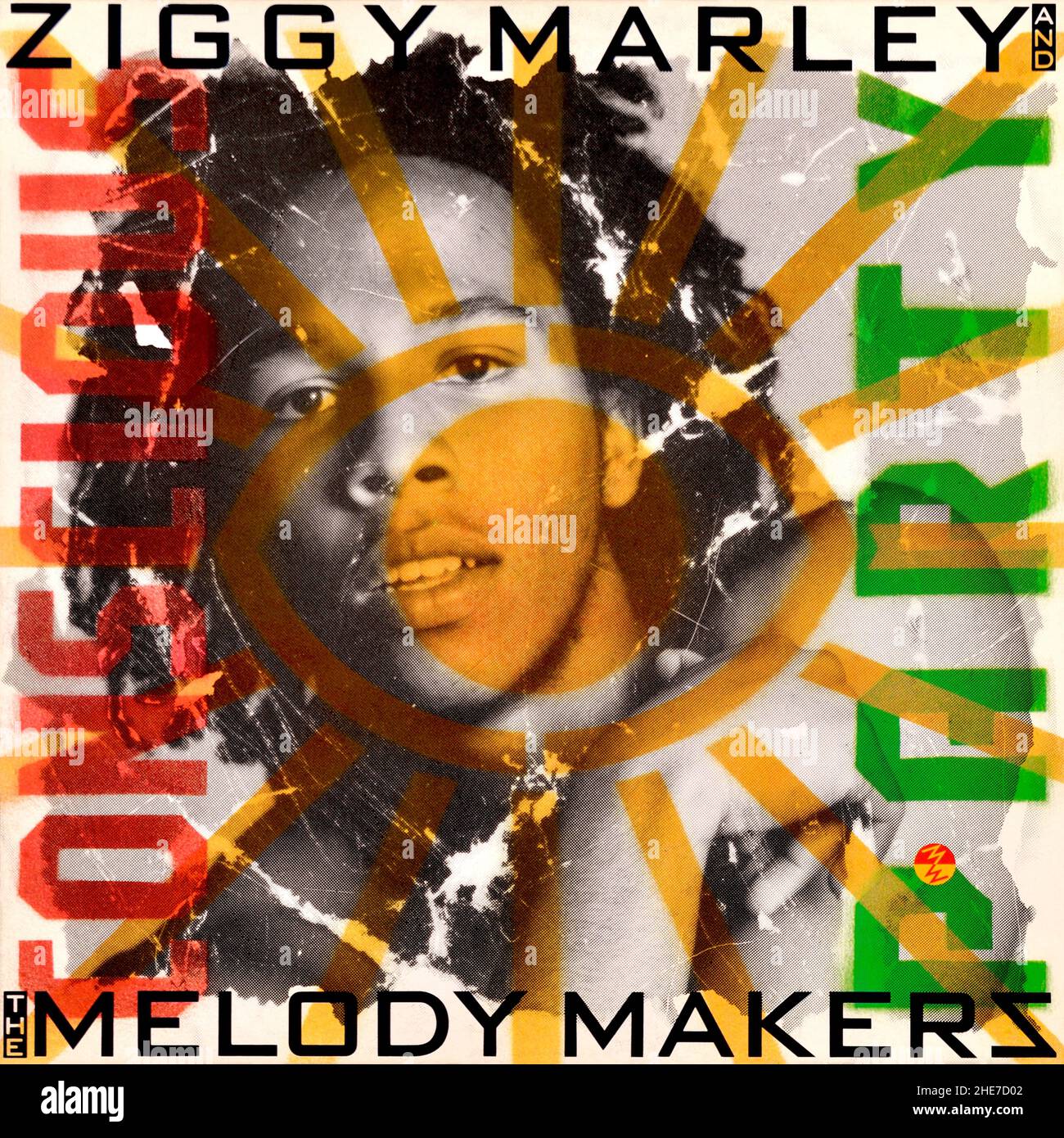 Ziggy Marley And The Melody Makers - original vinyl album cover - Conscious Party - 1988 Stock Photo
