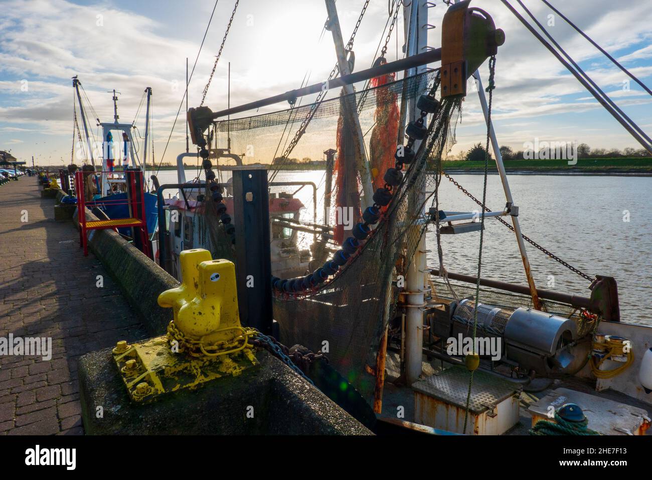 Side Trawlers, fishing fleet, Kings Lynn Stock Photo Alamy
