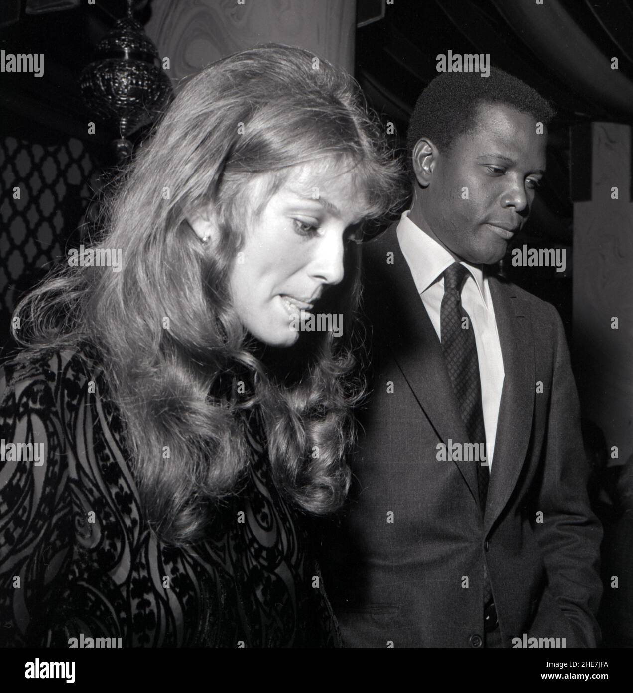 Sidney Poitier and Joanna Shimkus Circa 1960's  Credit: Ralph Dominguez/MediaPunch Stock Photo