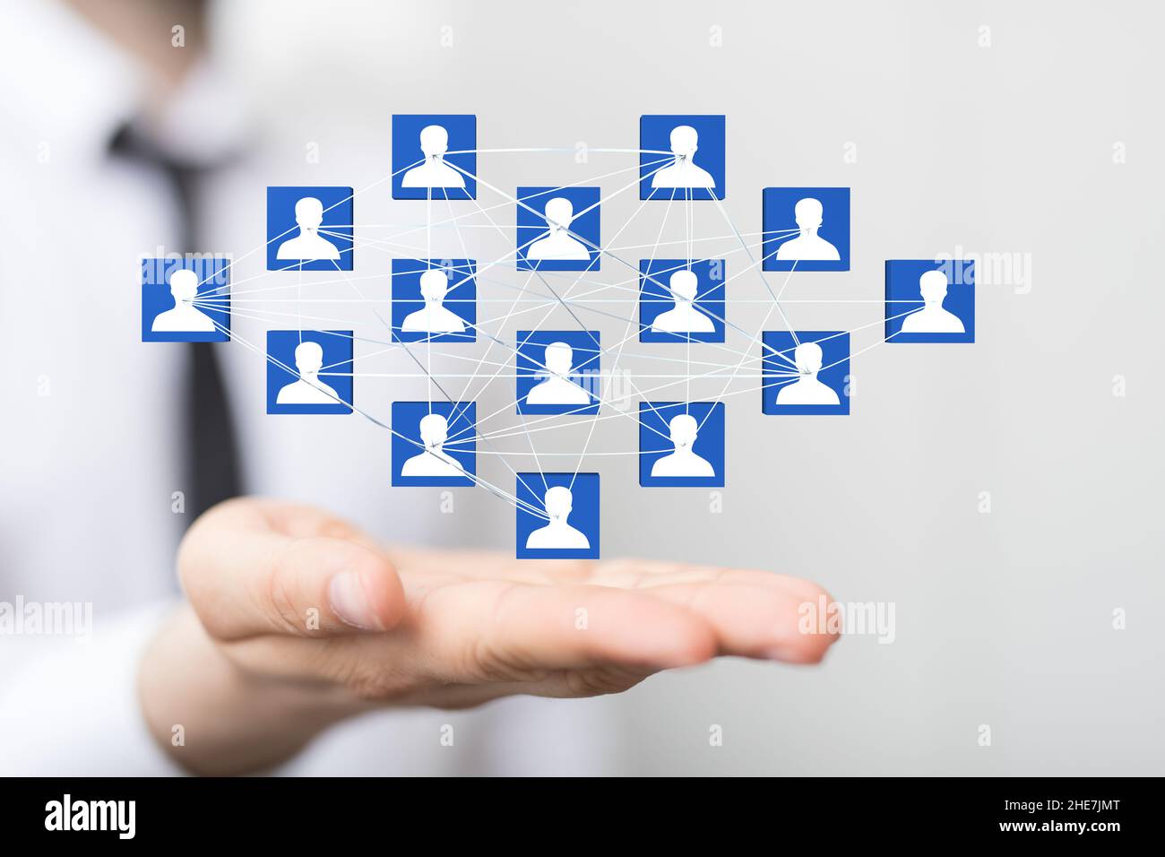 Male hand and organization chart of team concept Stock Photo - Alamy