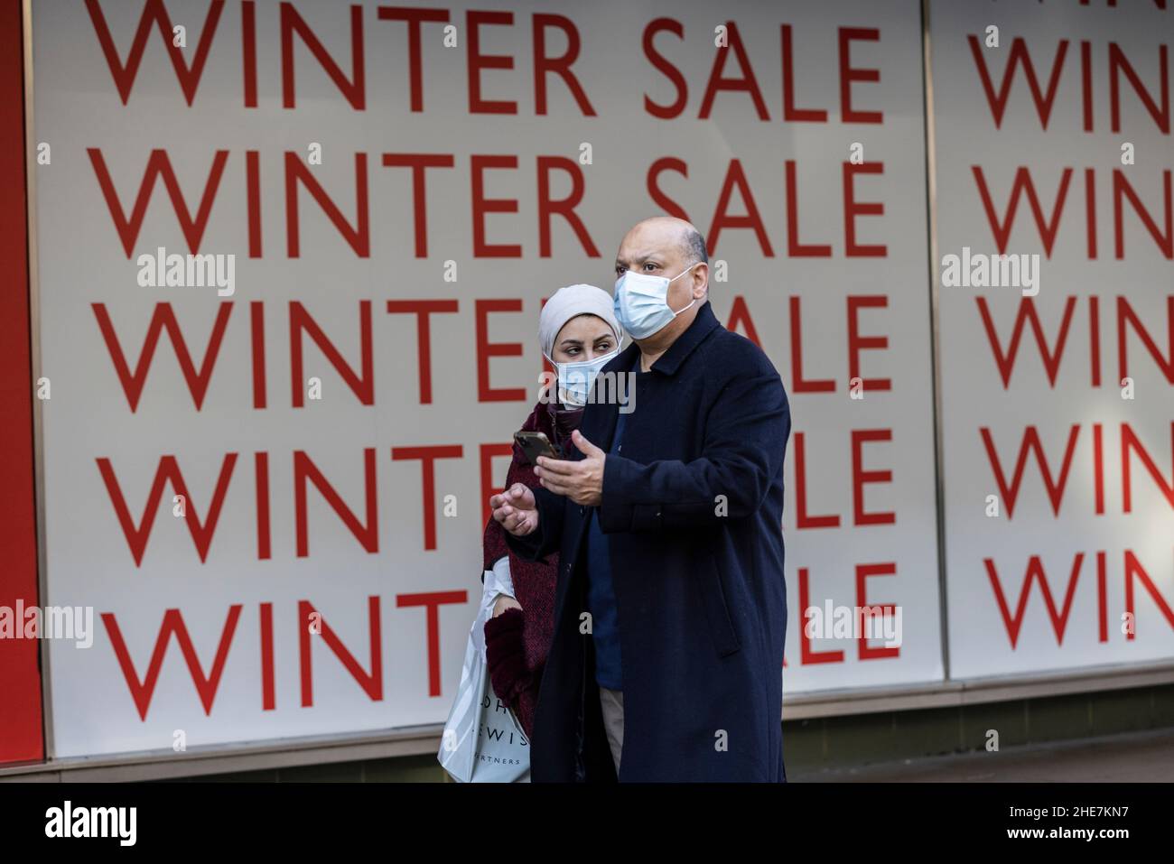 Shoppers take advantage of the Winter Sales at the department store