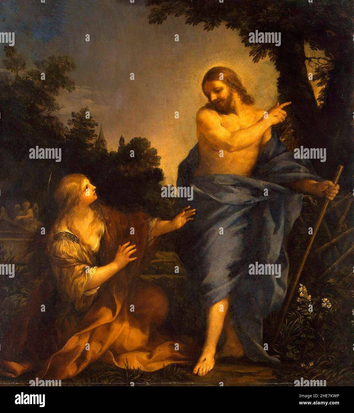 Christ Appearing to Mary Magdalene - Pietro da Cortona, circa 1650 Stock Photo