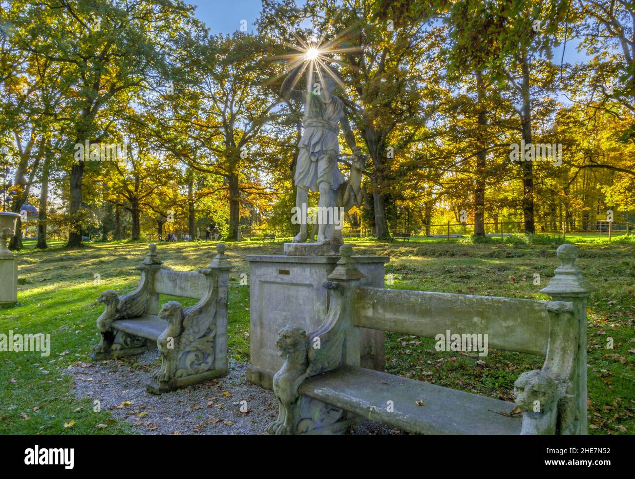 Schacky Park in Diessen am Ammersee, Bavaria, Germany Stock Photo