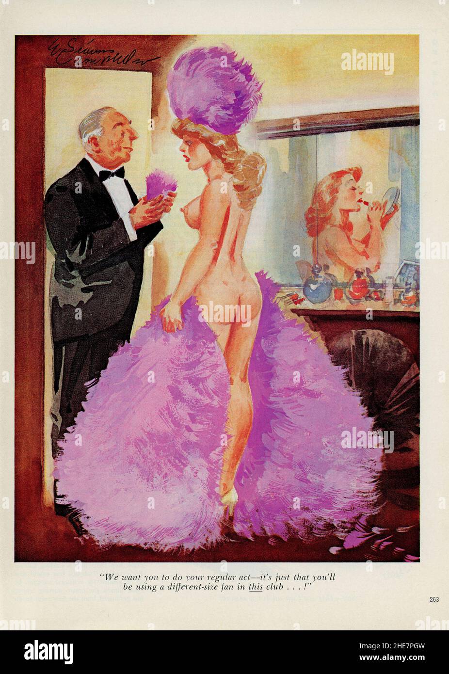 Vintage September 1965 'Playboy' magazine issue cartoon, USA Stock Photo