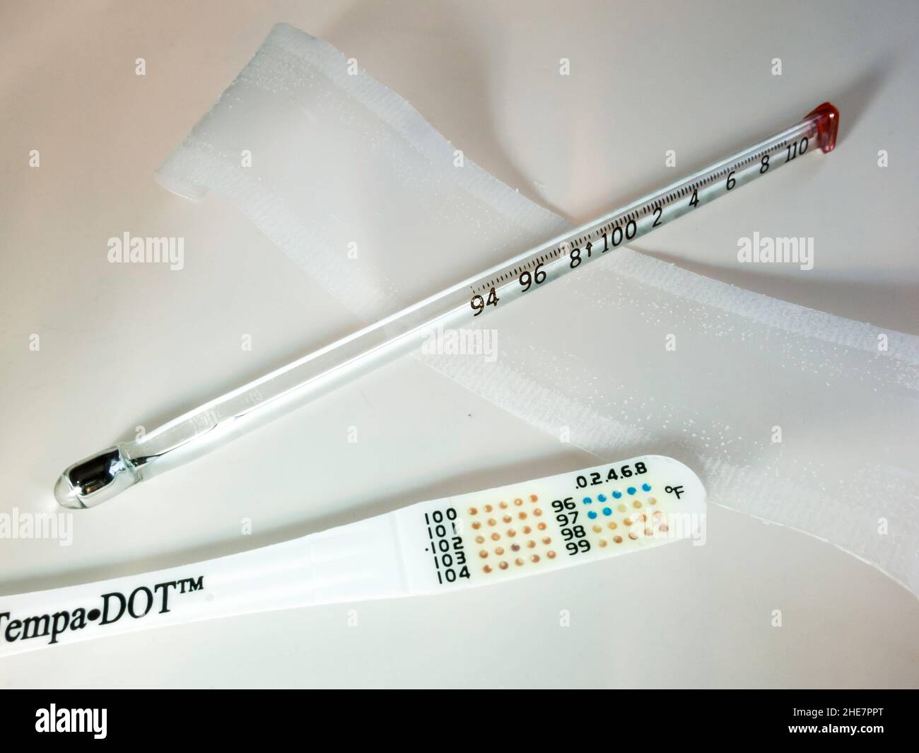 Comparison of Old Thermometers, USA  2013 Stock Photo