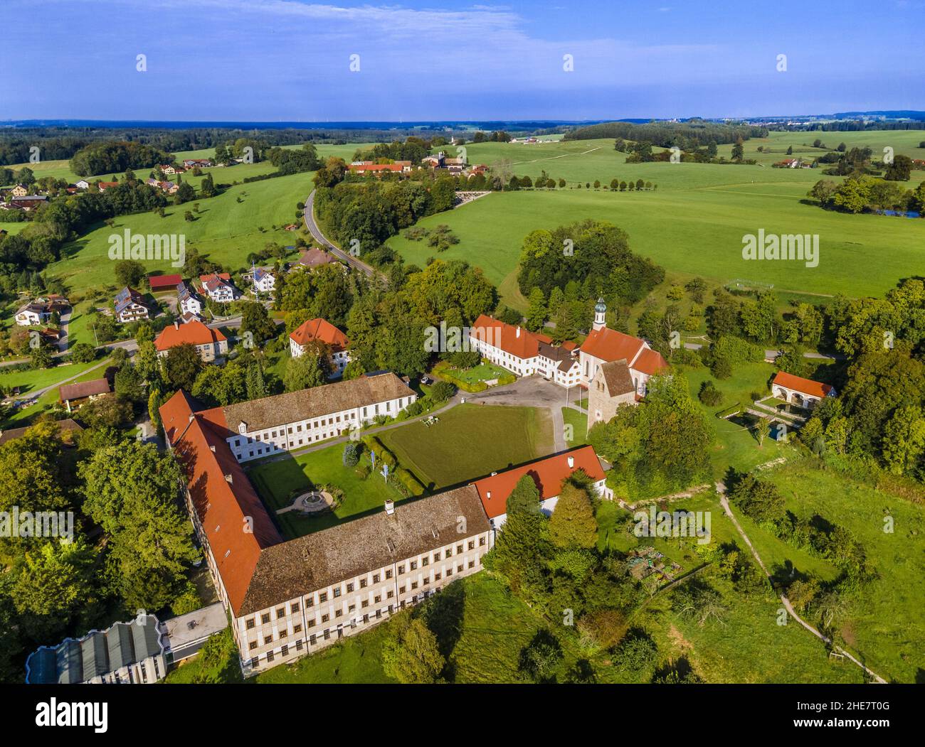 Wessobrunn Monastery, Bavaria, Germany Stock Photo