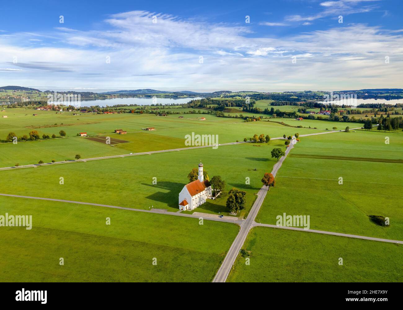 Pilgrimage Church of St. Coloman near Fuessen, Bavaria, Germany Stock ...