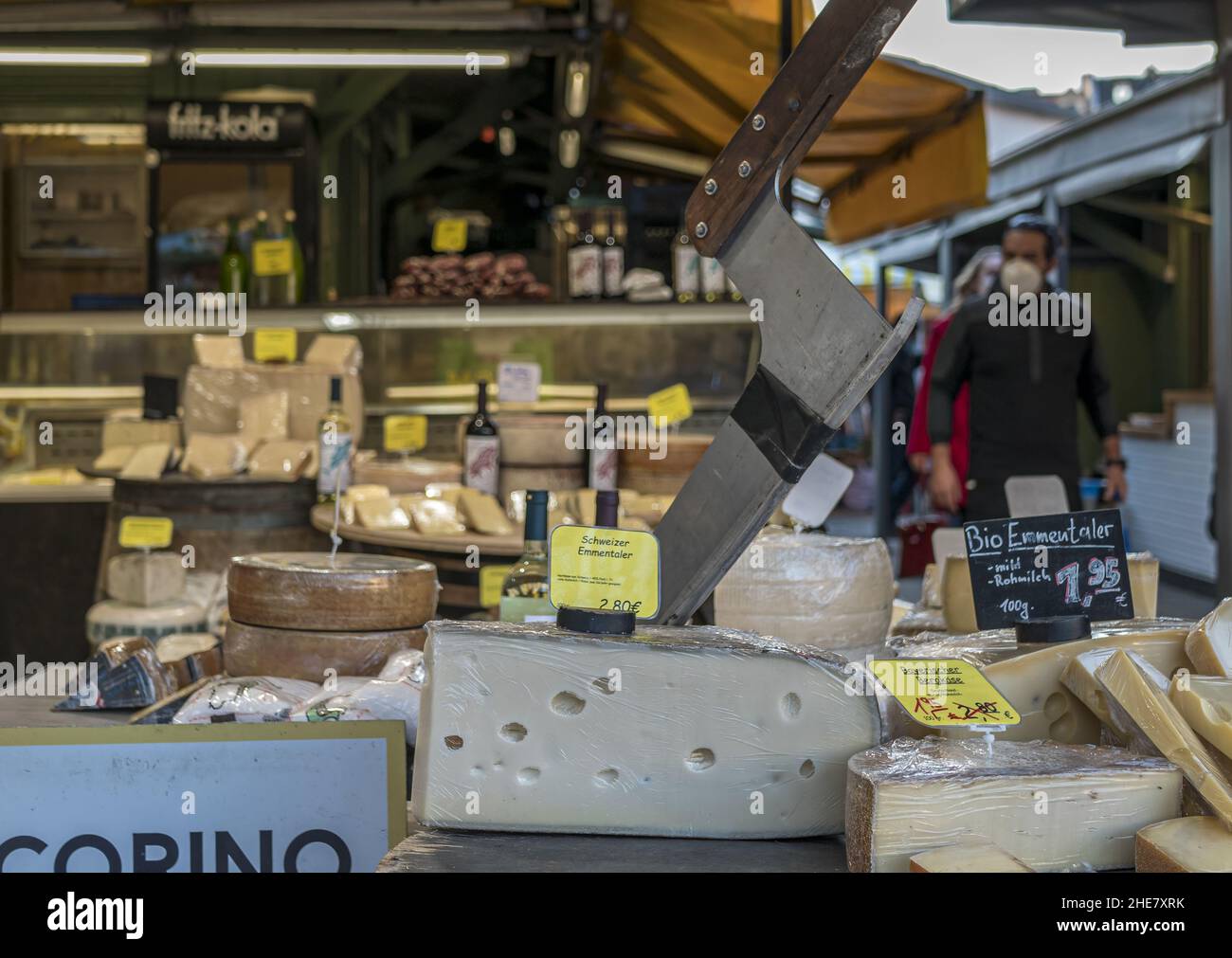 Viktualienmarkt in Munich, Bavaria, Germany Stock Photo