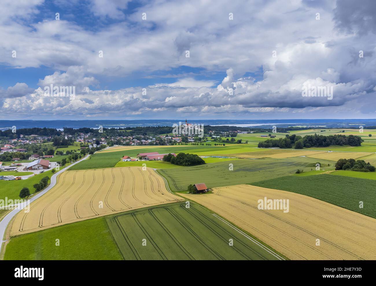 Landscape near Andechs, Bavaria, Germany Stock Photo