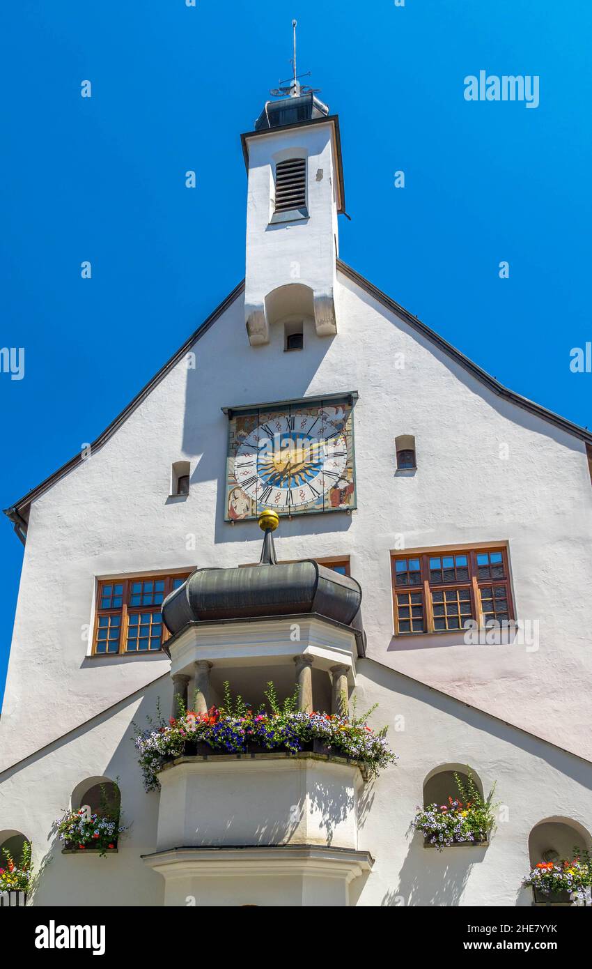 Town hall in Kempten, Allgäu, Bavaria, Germany Stock Photo