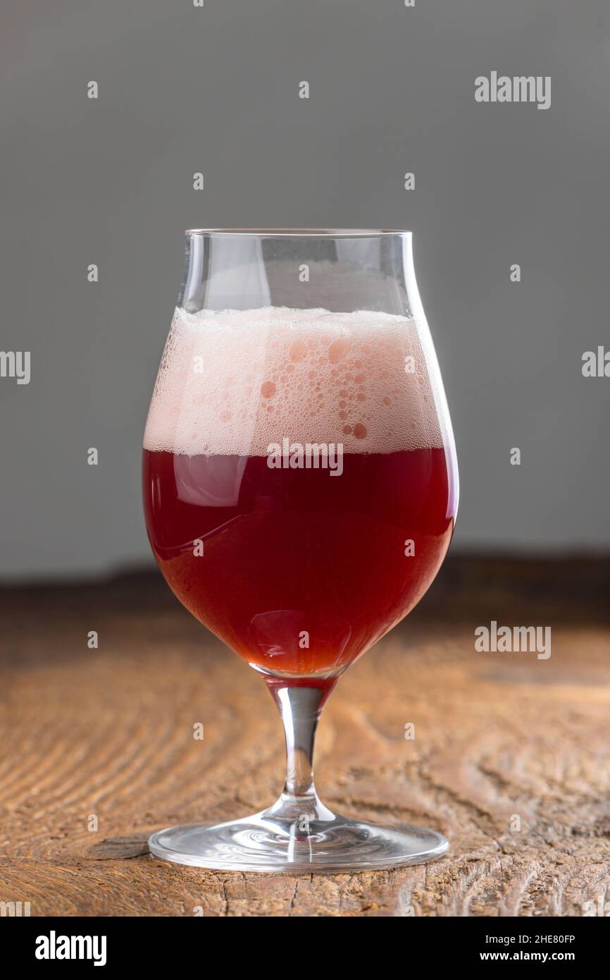 belgian kriek a beer with cherries Stock Photo - Alamy