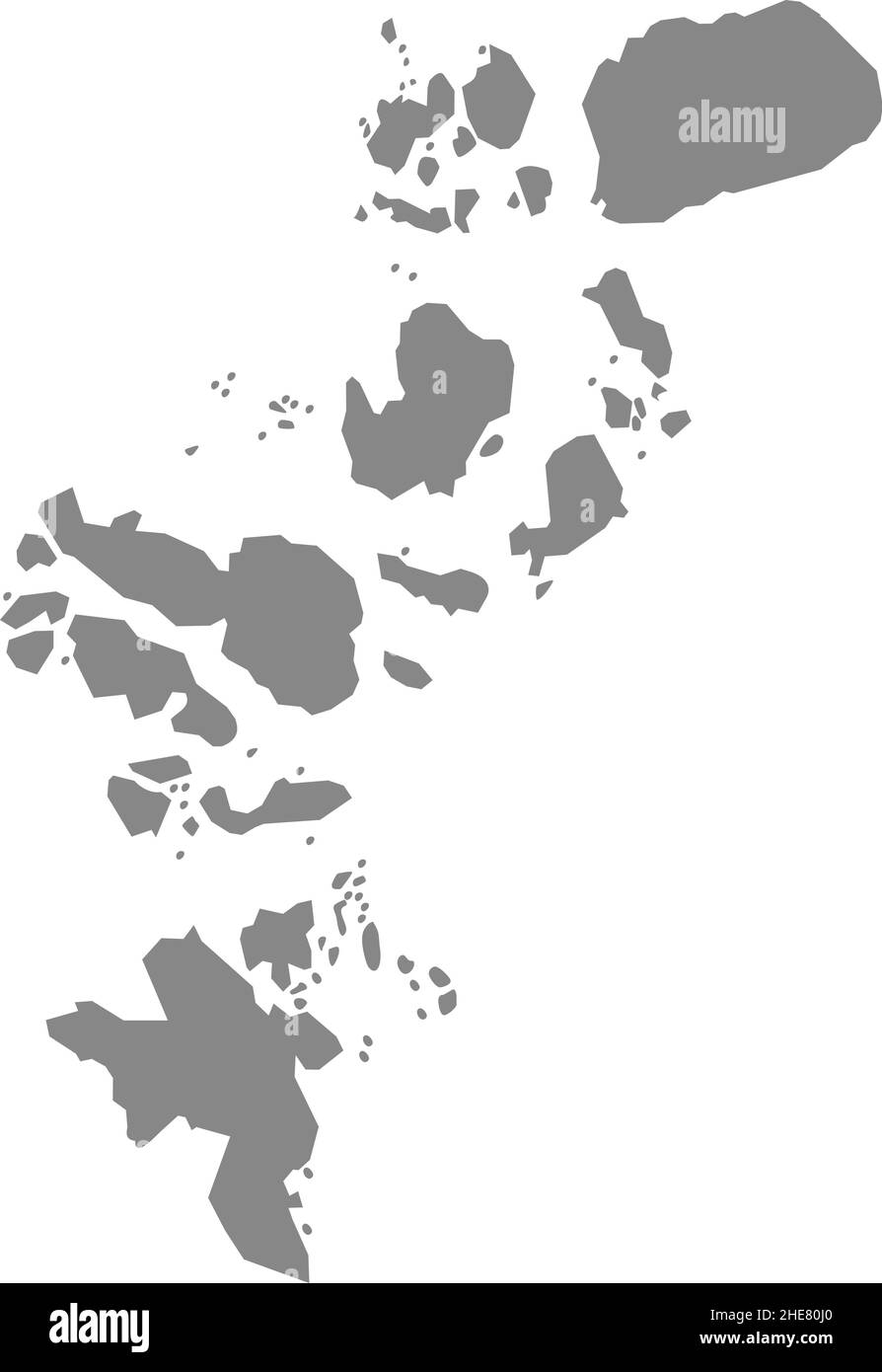 Gray flat blank vector map of the Norwegian regional capital city of STAVANGER, NORWAY Stock Vector