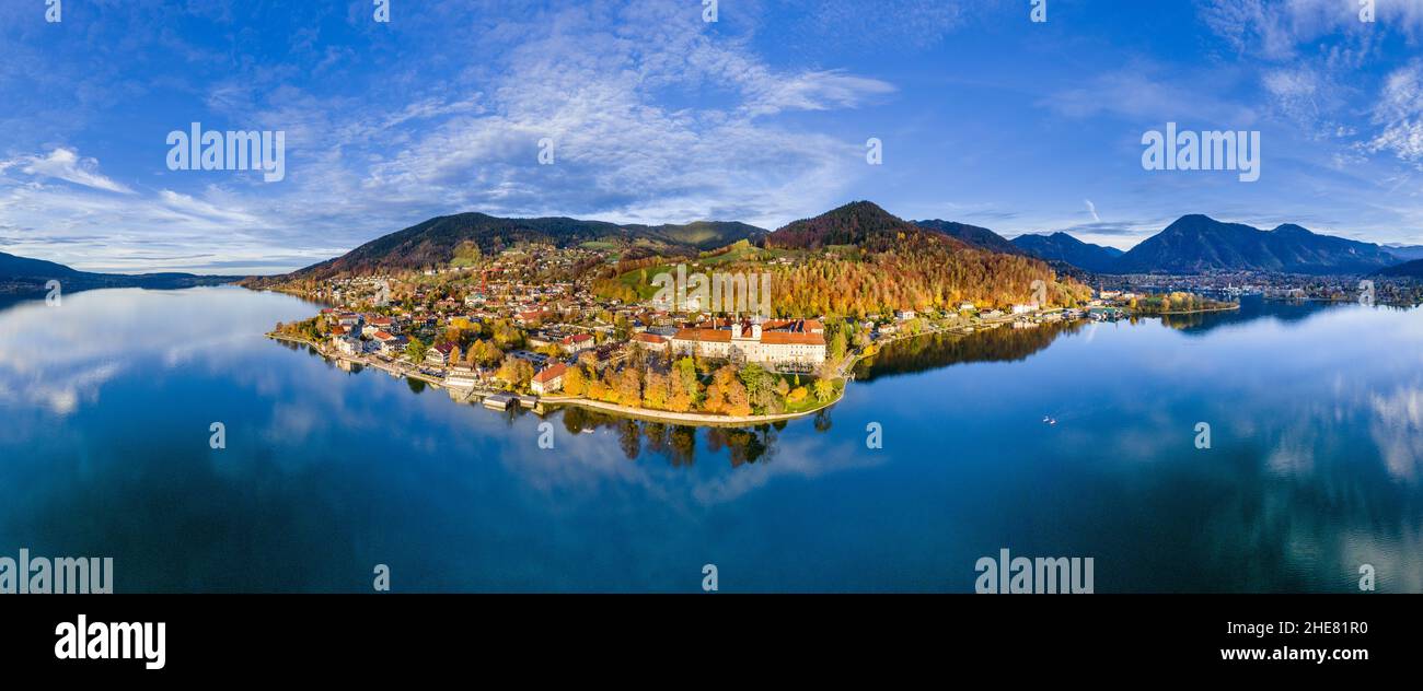 Place Tegernsee and monastery Tegernsee, Bavaria, Germany Stock Photo