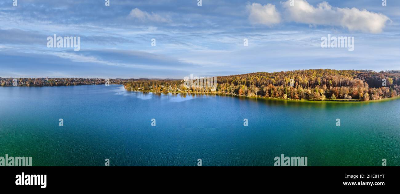 Wörthsee lake in autumn, Bavaria, Germany Stock Photo