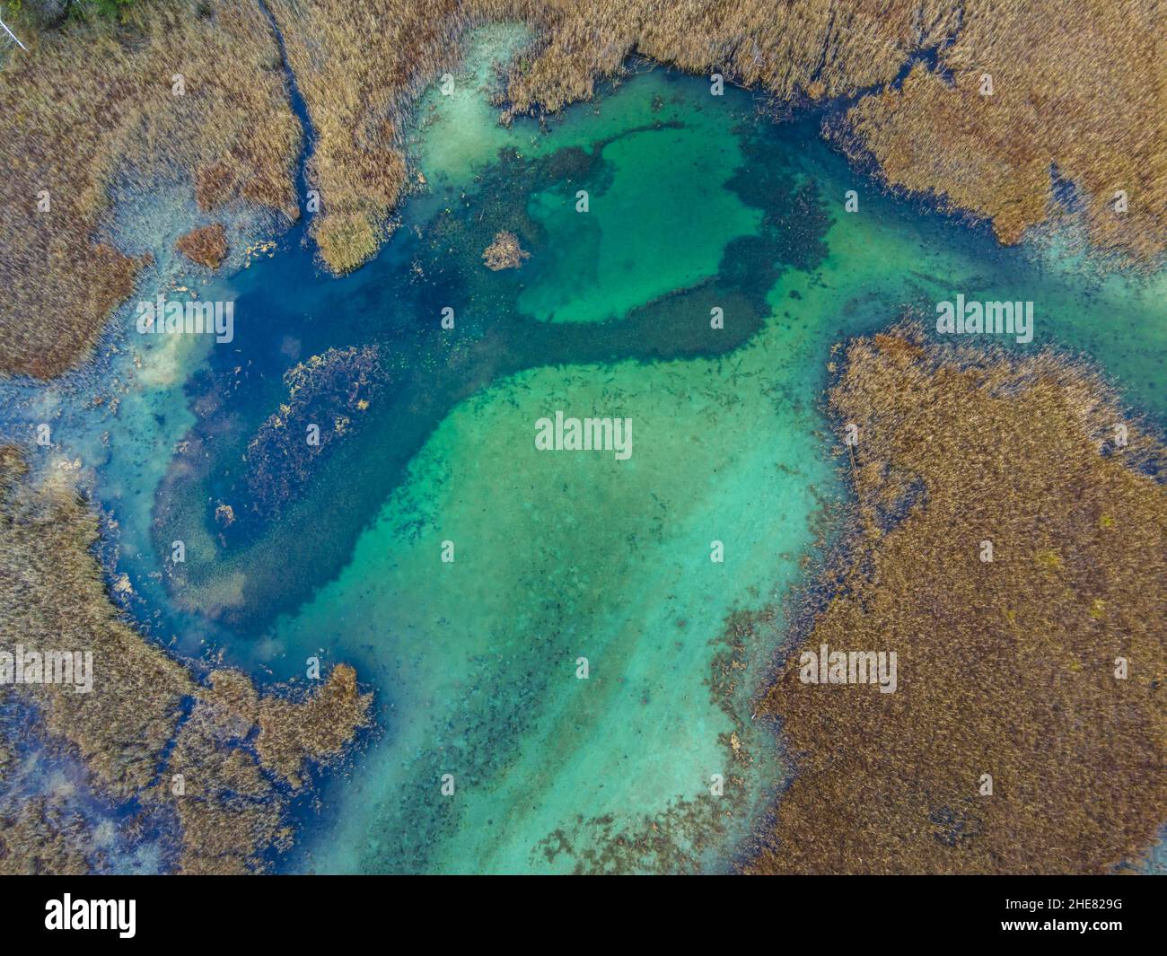 Oster Lakes in autumn, Bavaria, Germany Stock Photo