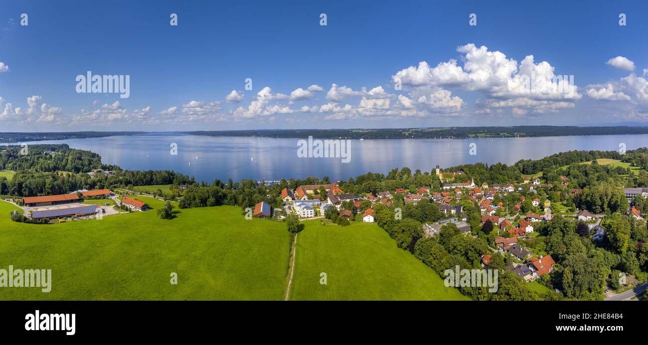 View of Bernried am Starnberger Lake, Bavaria, Germany Stock Photo