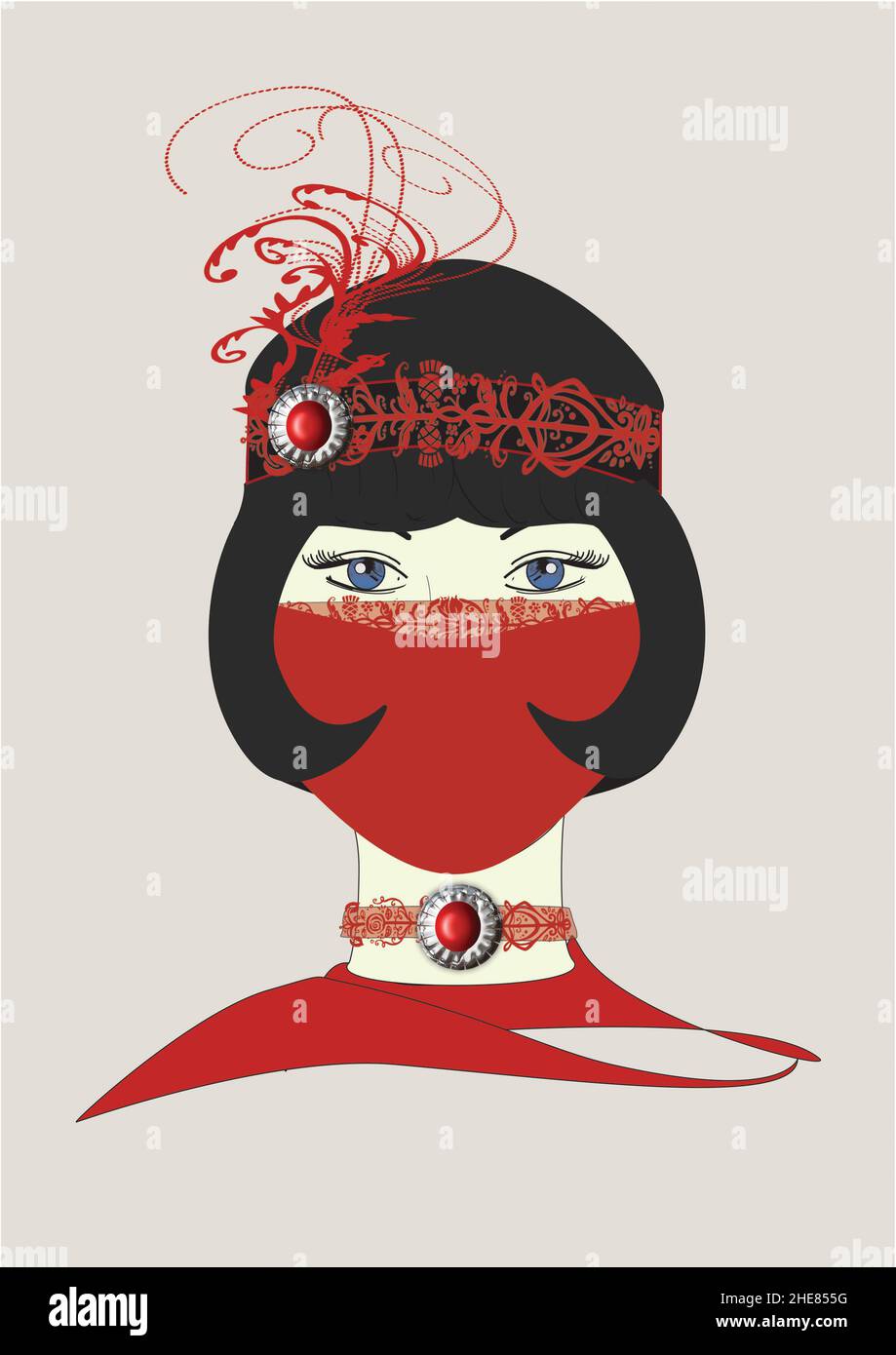 Flapper headdress hi-res stock photography and images - Alamy