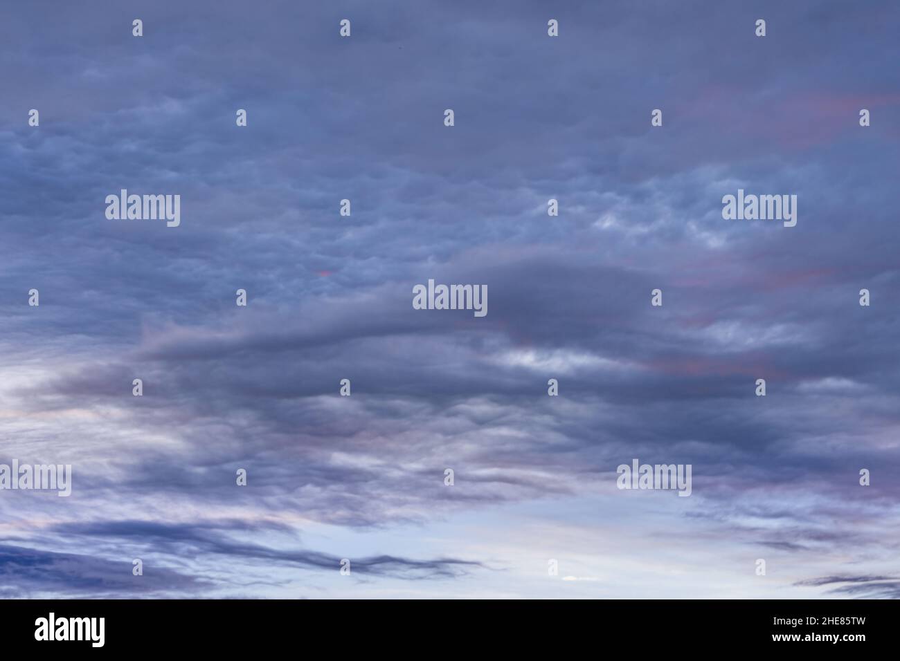 Cloudy mood in the evening sky, Bavaria, Germany Stock Photo