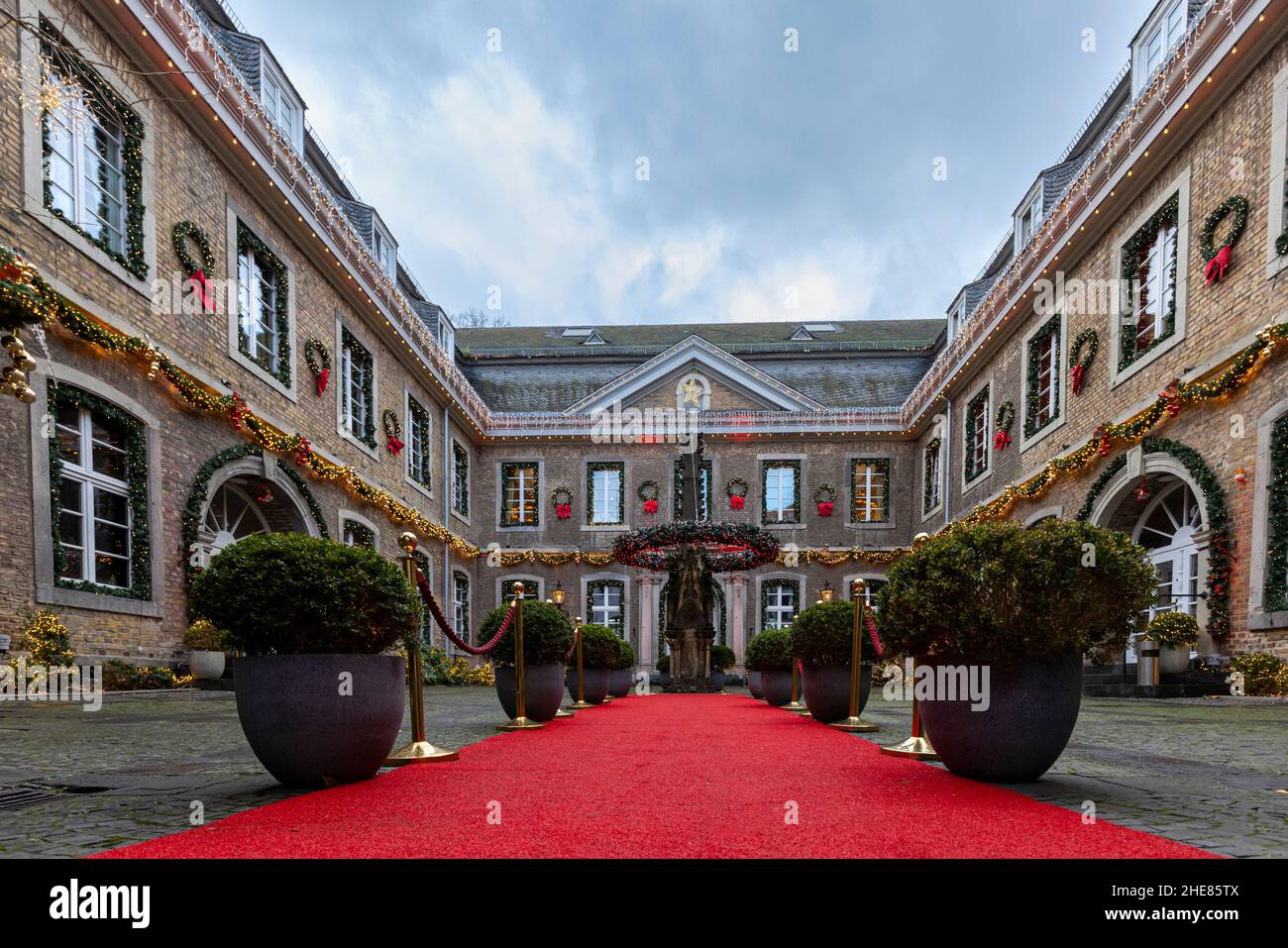Wolkenburg event location decorated for Christmas time Stock Photo