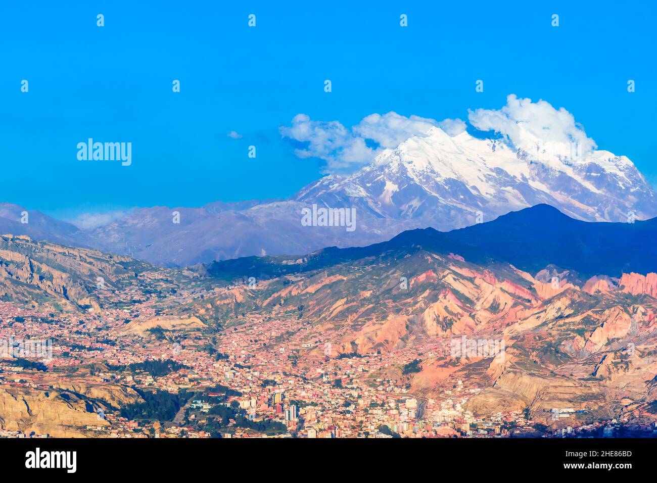 Aerial perspective on La Paz in Bolivia Stock Photo - Alamy