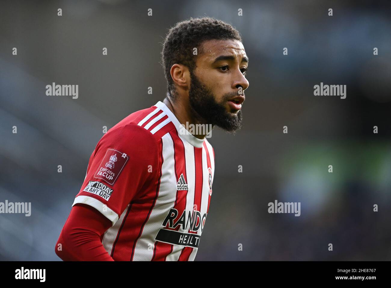Jayden Bogle 20 of Sheffield United during the game in, on 1/9/2022