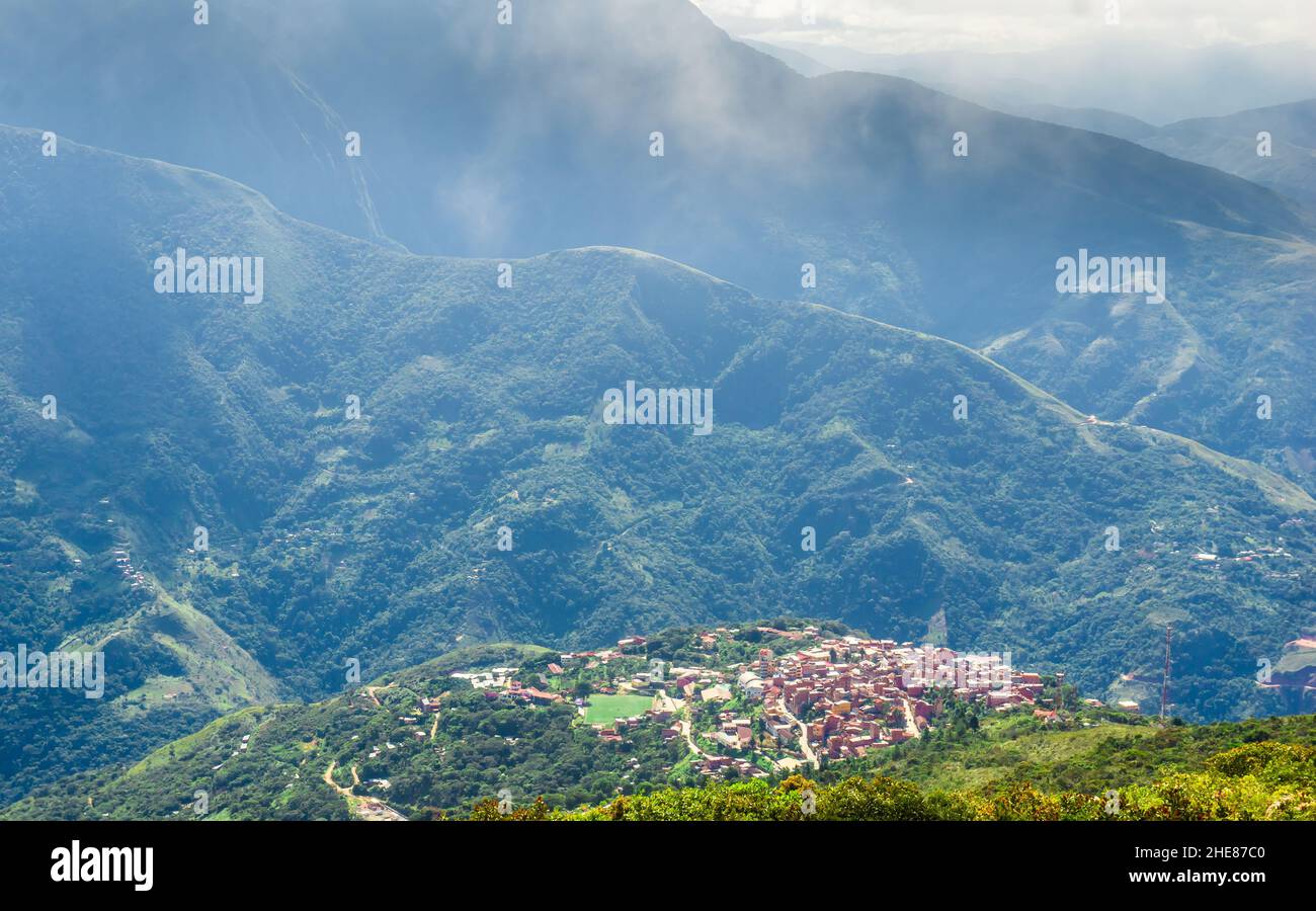 View of the City Coroico in Bolivia Stock Photo