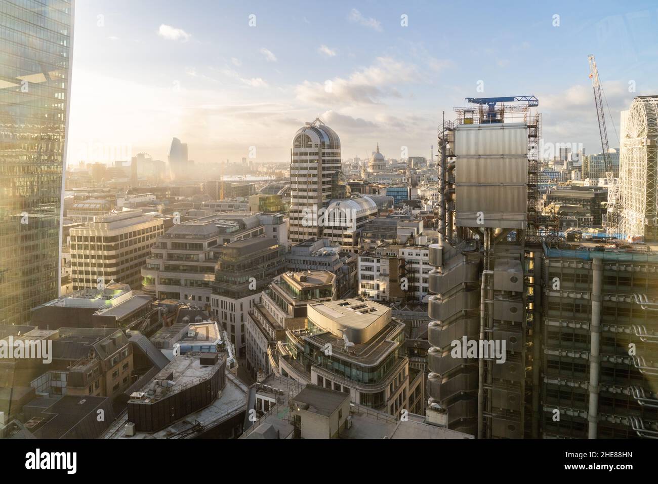 London skyline night from roof hi-res stock photography and images - Alamy