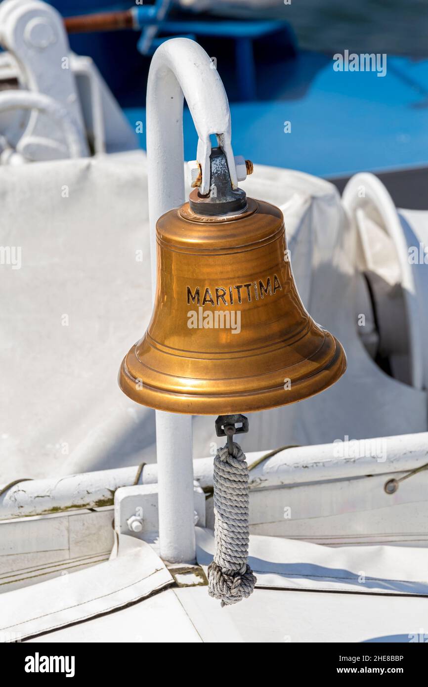Ship S Bell On A Steamer Stock Photo