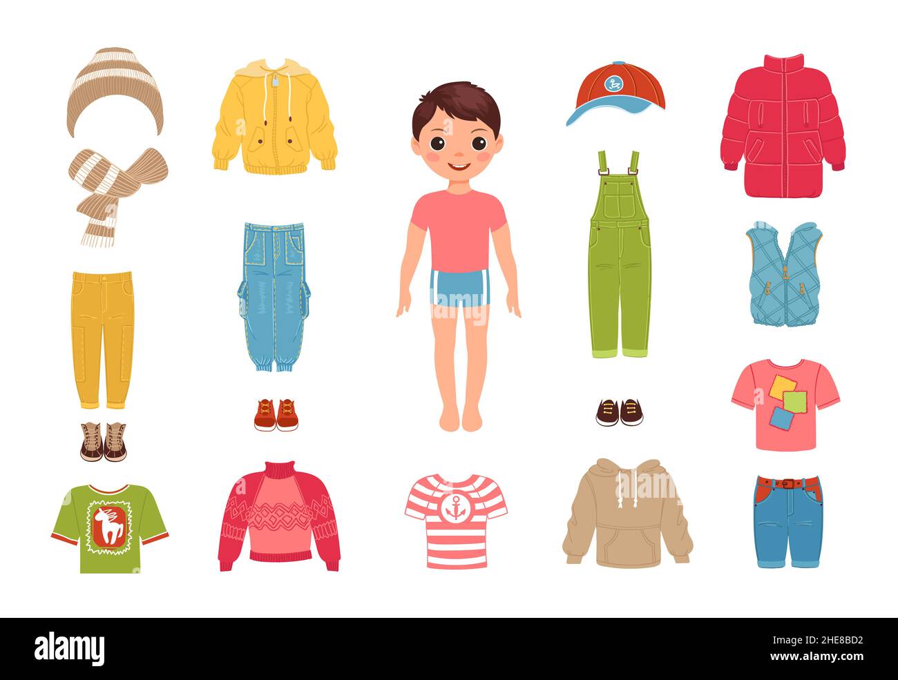 Paper dolls Stock Vector Images - Alamy