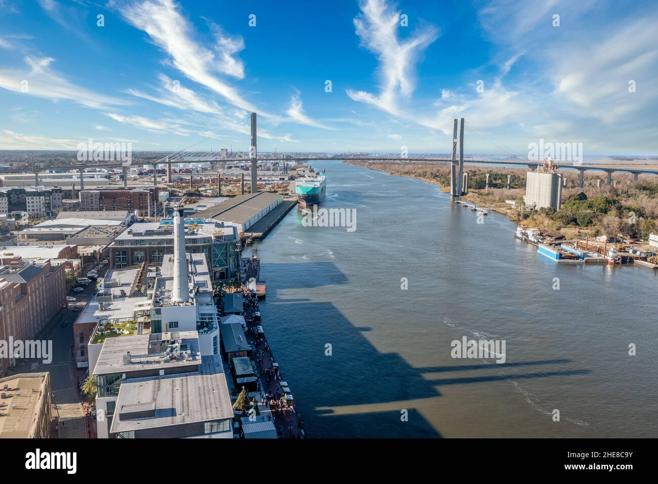 The Talmadge Memorial Bridge is a Cablestayed bridge or Cantilever bridge in the United States