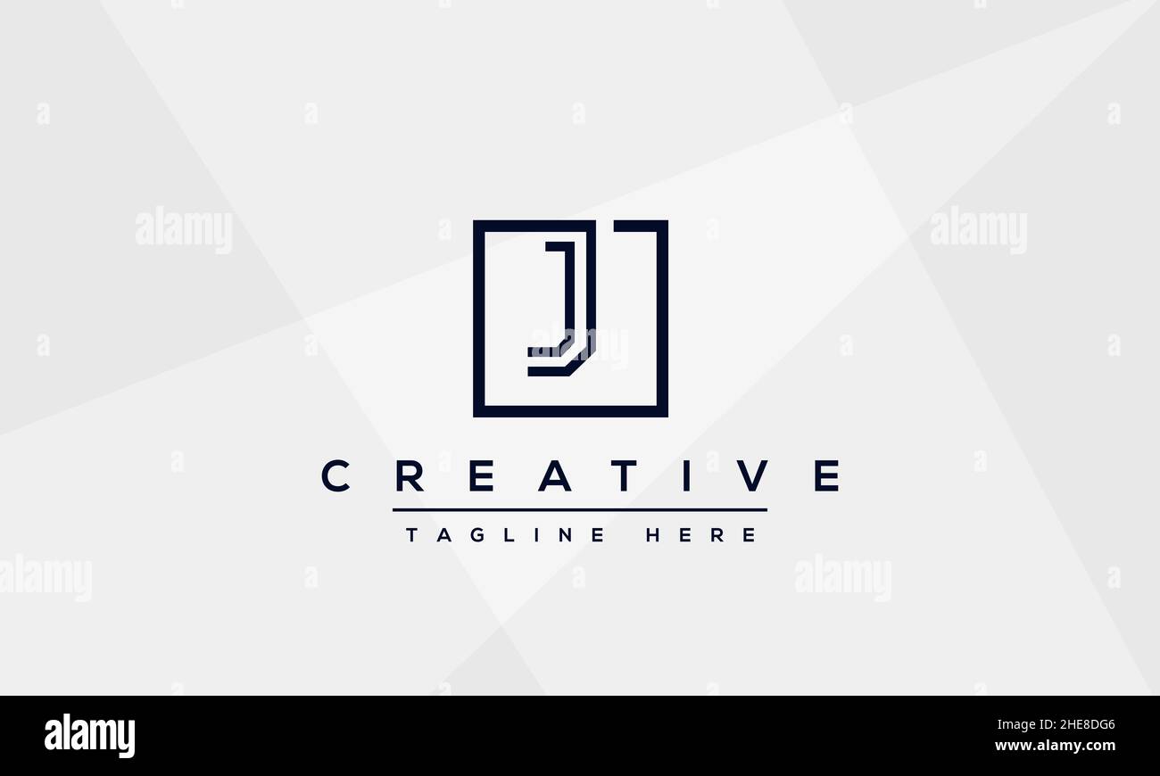 Abstract monogram letter J logo icon design template. Minimalist J JJ ...
