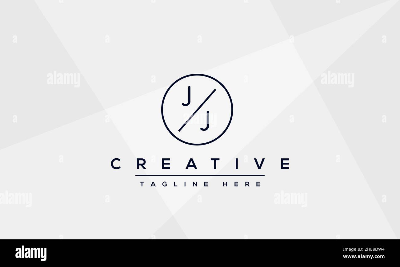 Abstract monogram letter J logo icon design template. Minimalist J JJ creative initial based vector OJ template Stock Vector