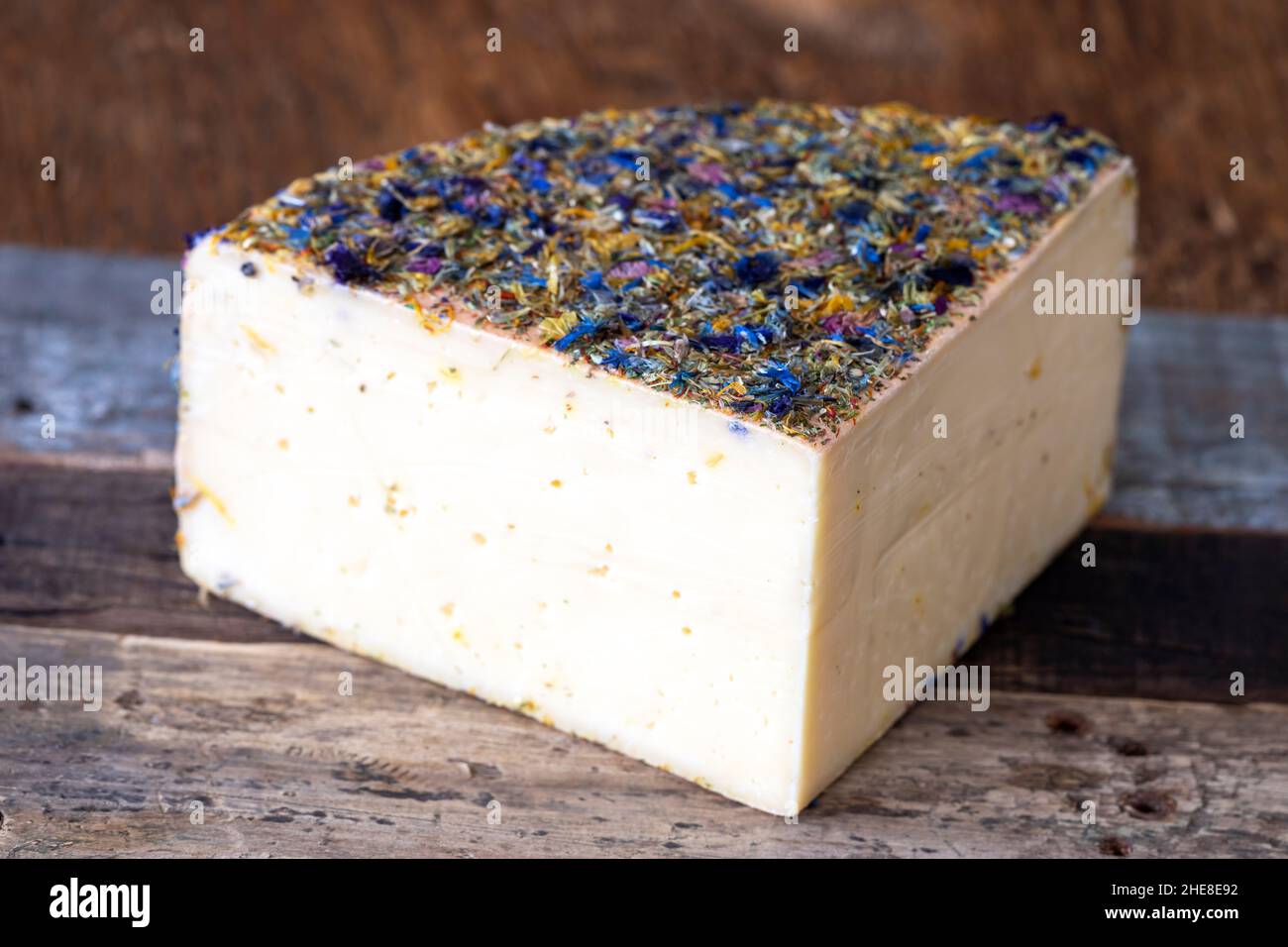 Flower Mountain Cheese Stock Photo