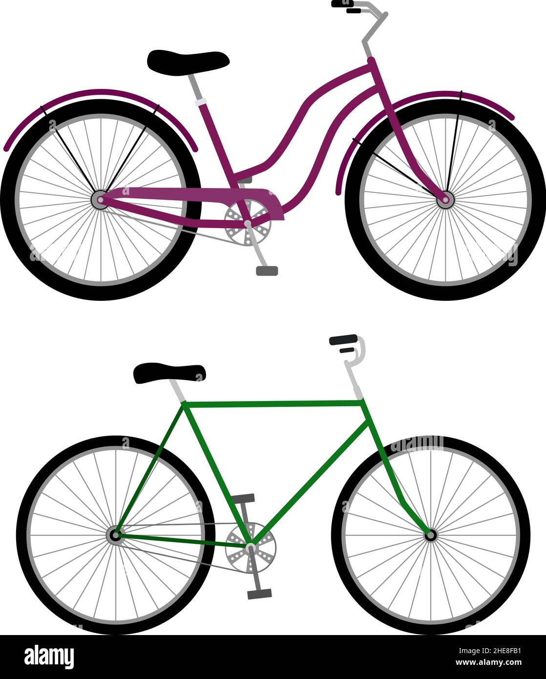 Bicycle icons, vector illustration Stock Vector