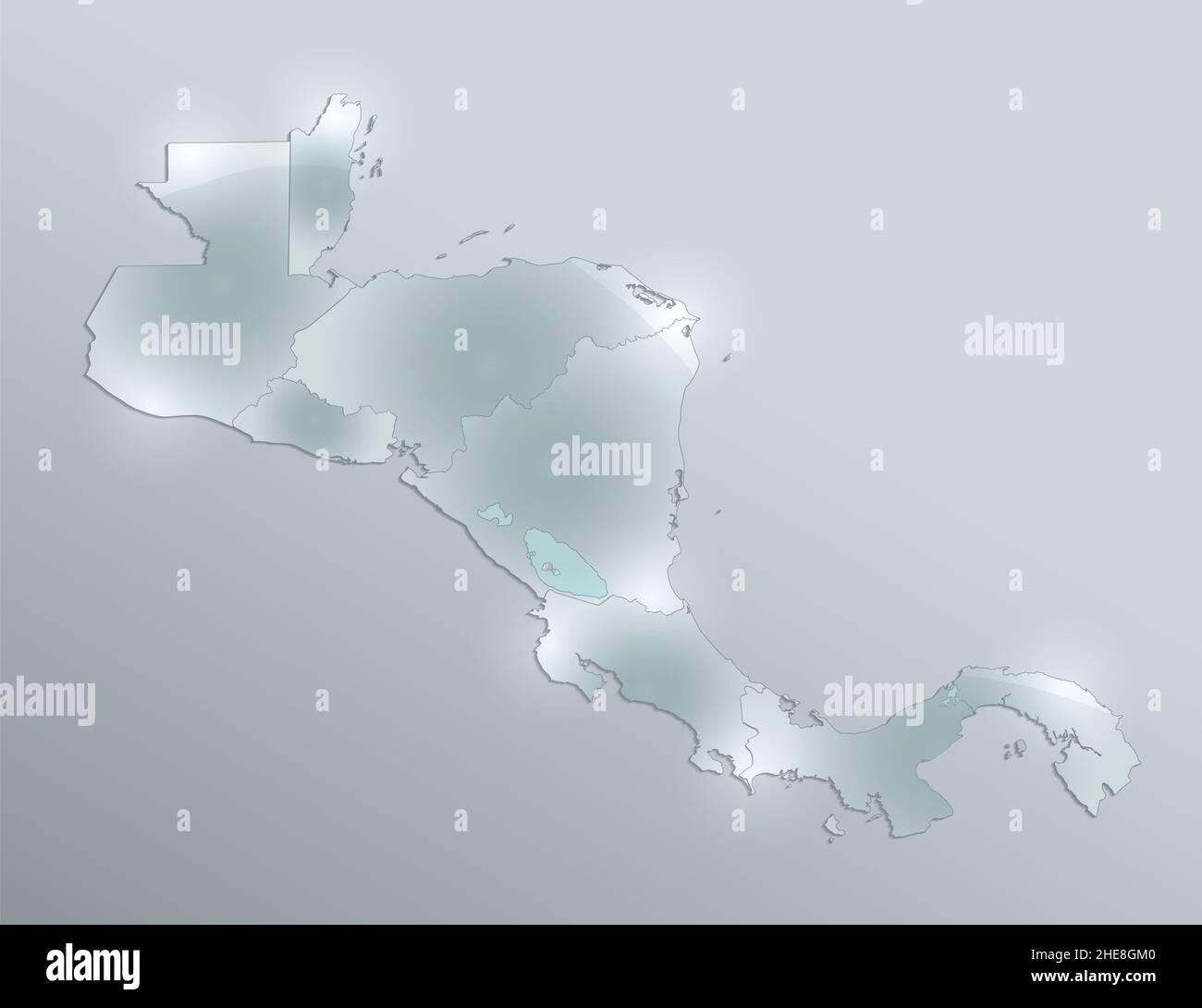 blank central america map