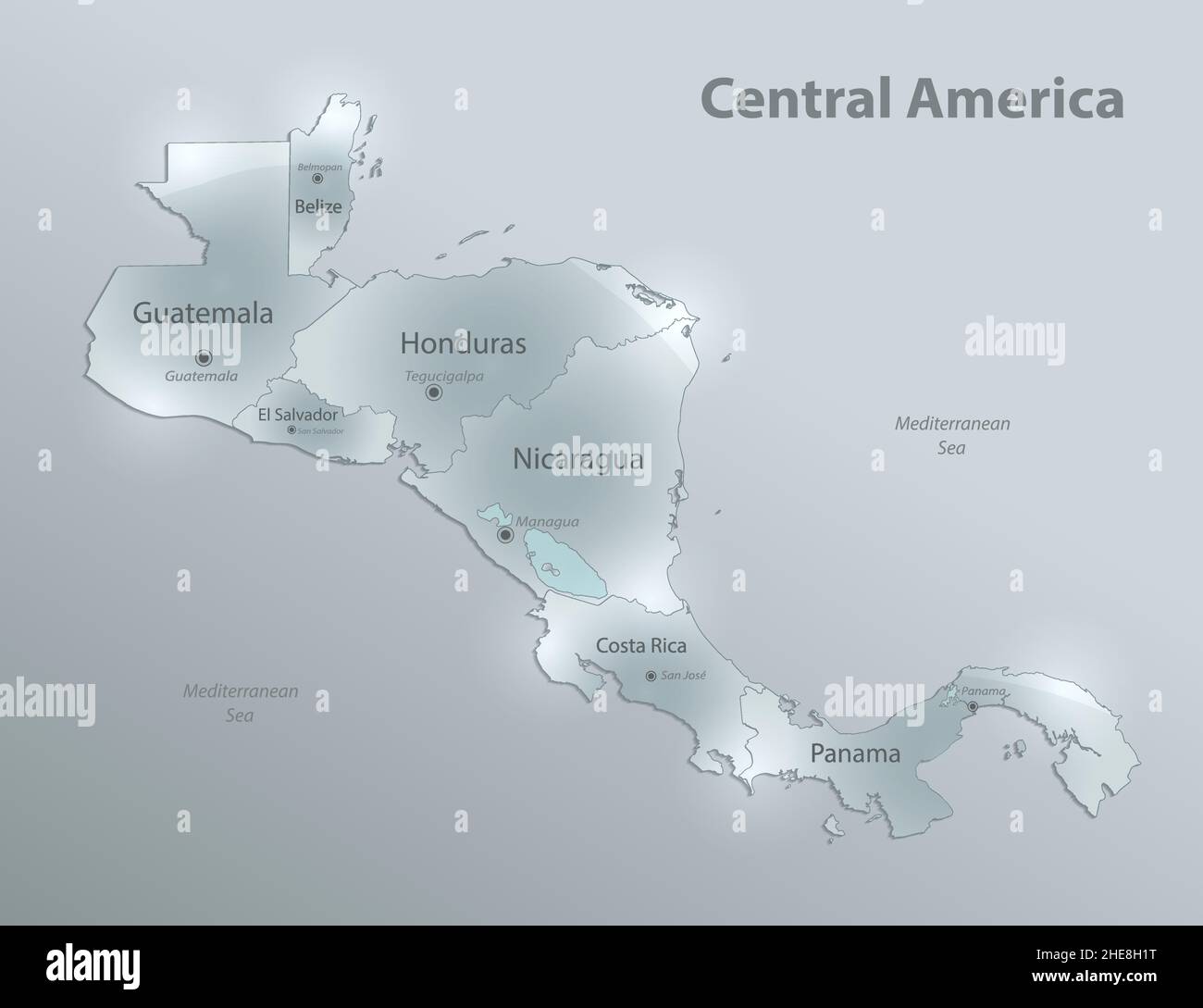 Printable Map Of Central America With Capitals