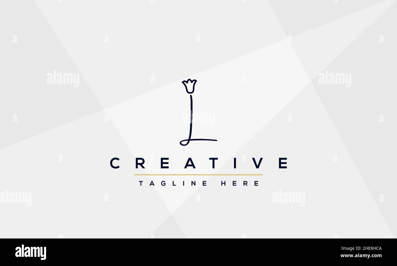 Abstract Monogram letter L Logo icon design concept. Minimalist L LL ...