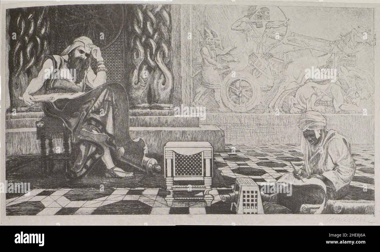 Salomo und sein Schreiber Stock Photo Alamy