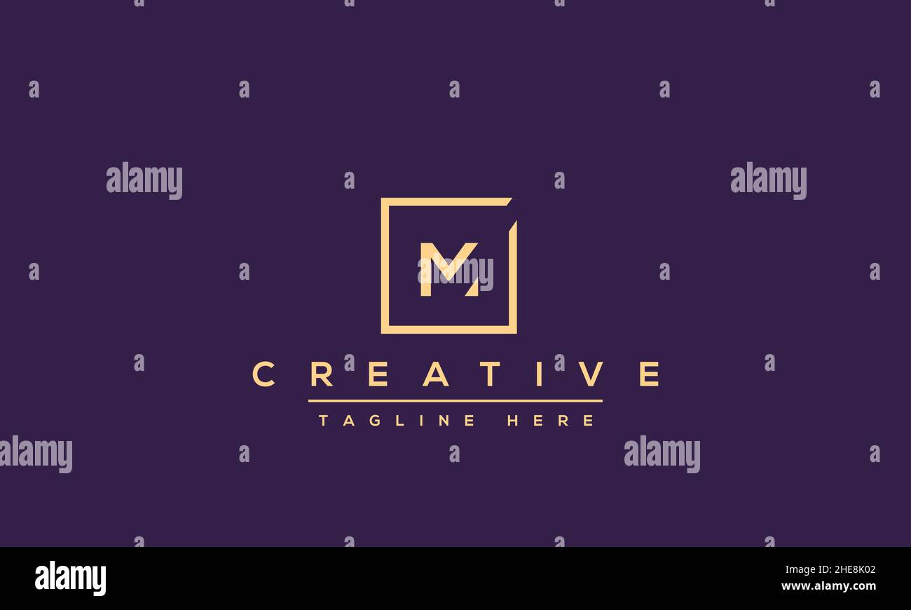 Elegant luxury letter mm logo Royalty Free Vector Image