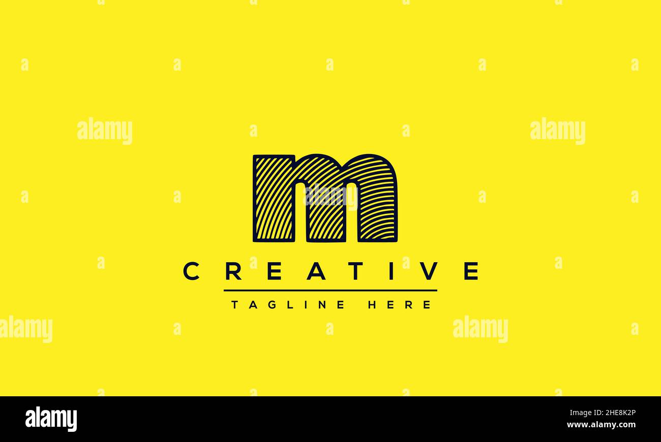 Unique modern creative elegant Letter M logo design or MM initials ...