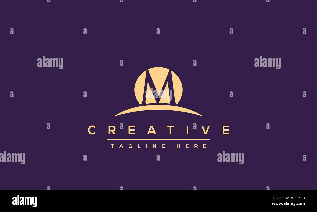 Unique modern creative elegant Letter M logo design or MM initials ...