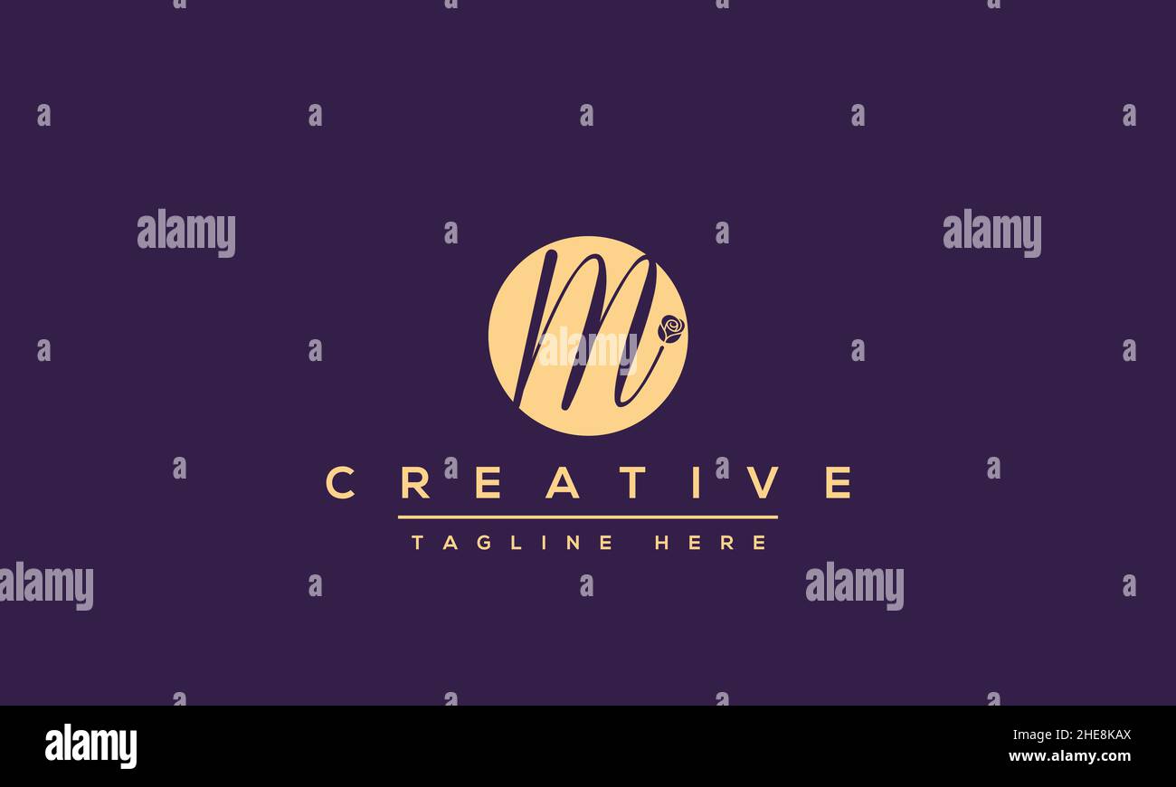 Unique modern creative elegant Letter M logo design or MM initials ...