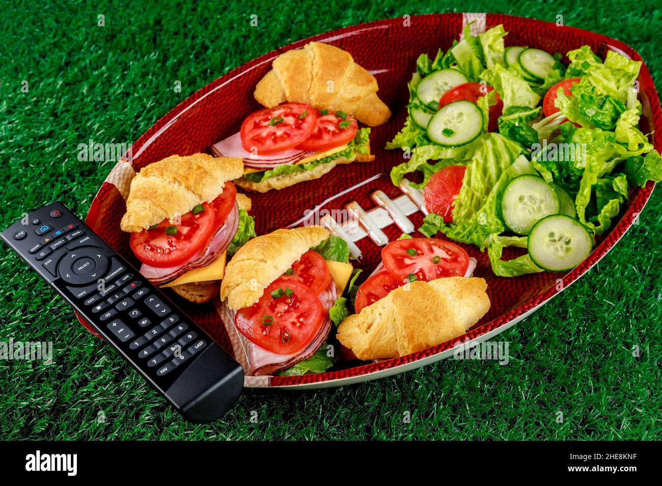 American football game concept. Catering fresh meal for fan of football ...