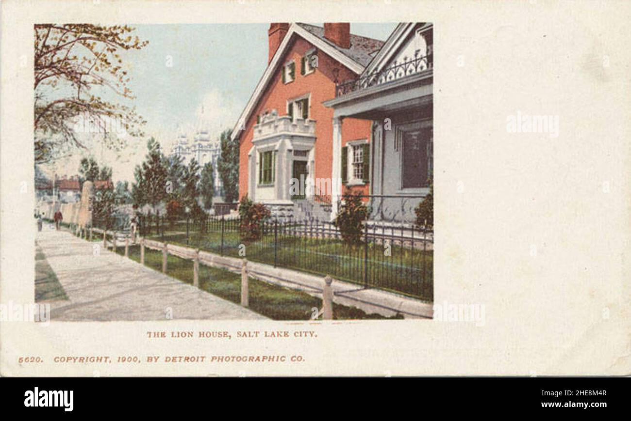 Salt Lake City UT The Lion House Stock Photo Alamy