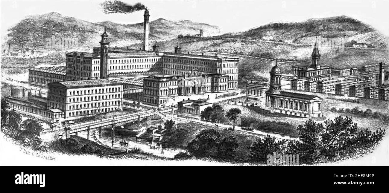 Salts Mill drawing Stock Photo Alamy