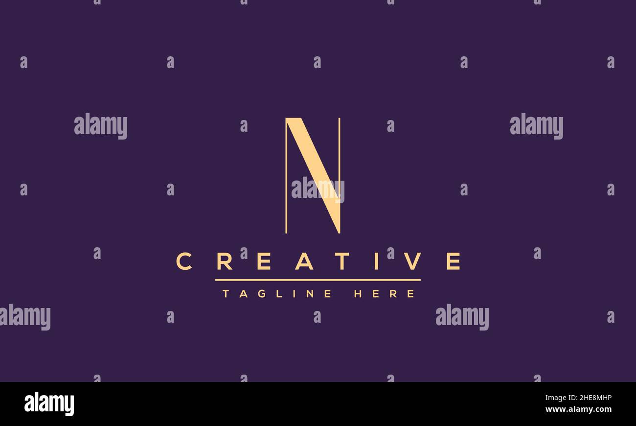 Modern creative N Logo Design and template. NN icon initial Based Monogram and Letters in vector Stock Vector