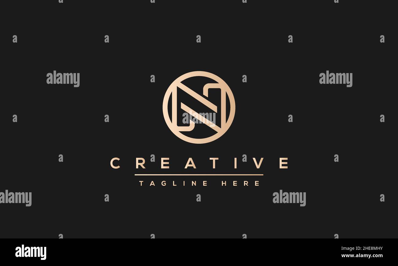 Modern creative N Logo Design and template. NN icon initial Based Monogram and Letters in vector Stock Vector