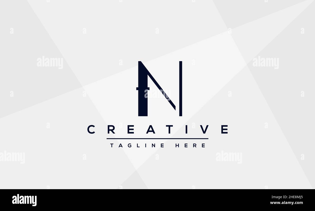 Modern creative N Logo Design and template. NN icon initial Based Monogram and Letters in vector Stock Vector
