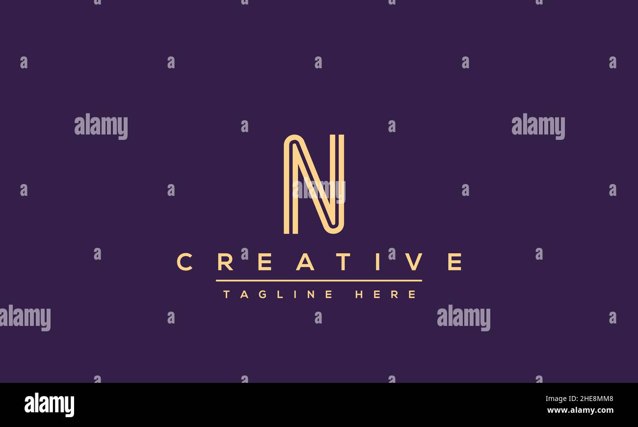 Modern creative N Logo Design and template. NN icon initial Based Monogram and Letters in vector Stock Vector